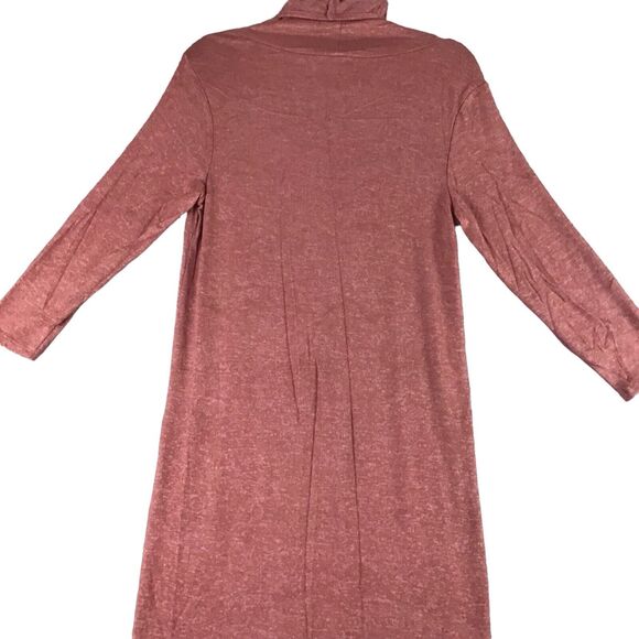 Bobeau Women’s Sweater Dress M Brick Red Cowl Neck Built-In Face Cover NWOT - Picture 3 of 14